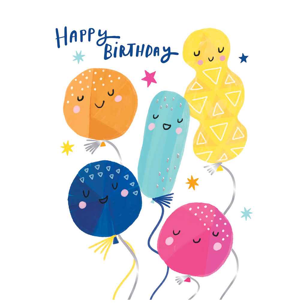 Cute Balloons Greeting Card