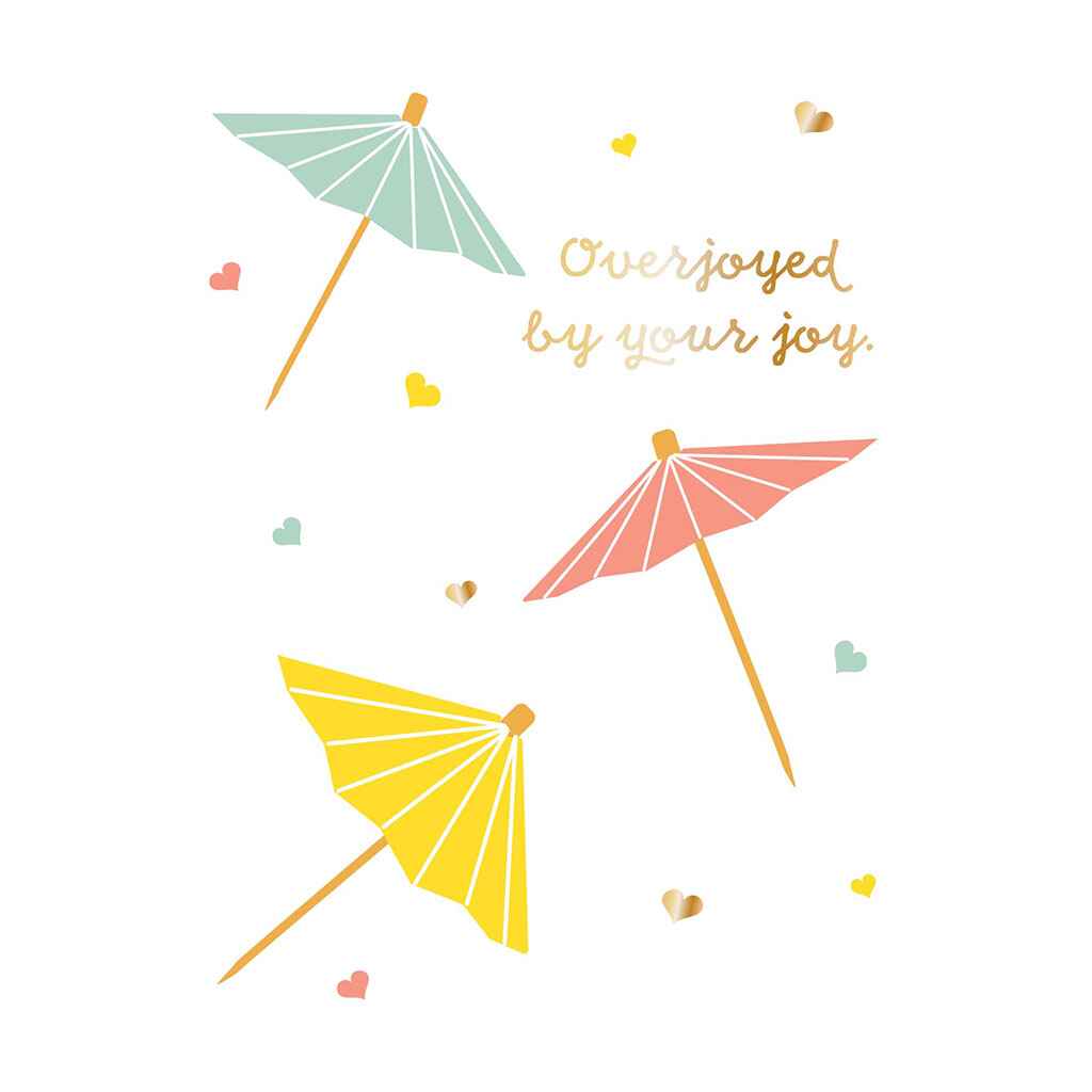 Hearts and Umbrellas Greeting Card
