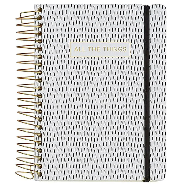 Black & White Dots Hardcover Journal