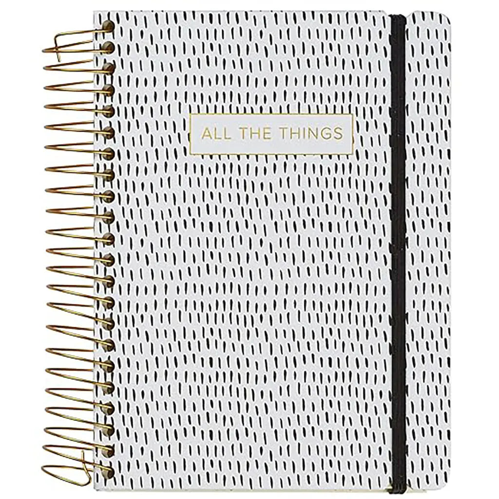 Black &amp; White Dots Hardcover Journal