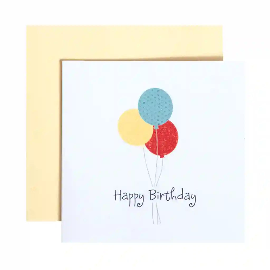 Happy Birthday Balloons Gift Enclosure Card