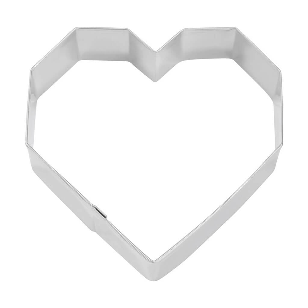 Geo Heart Cookie Cutter, 3.5in