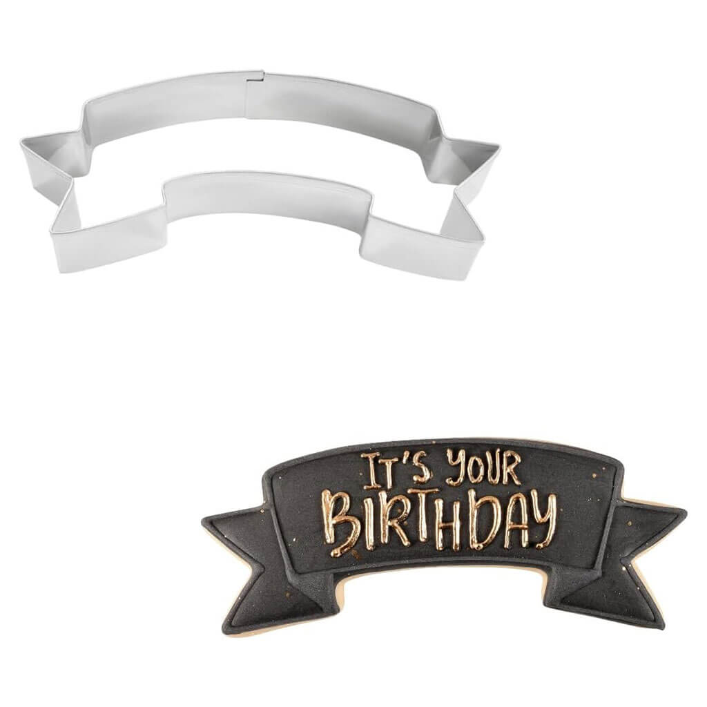 Party Banner Cookie Cutter, 4.25in