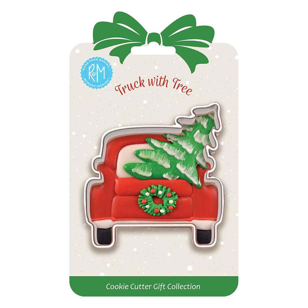 Truck W Tree Cookie Cutter, 3.25in