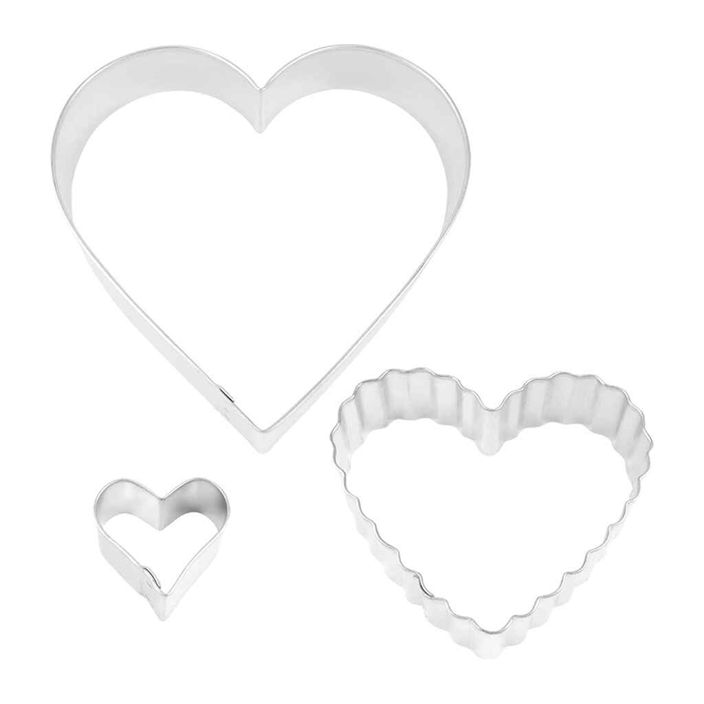 Love and Hearts Nested Cookie Cutter Set, 3pc
