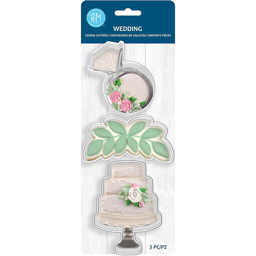 Wedding Cookie Cutter Set, 3pc