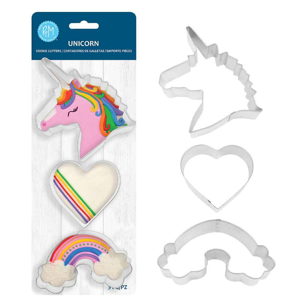 Unicorn Cookie Cutter Set, 3pc