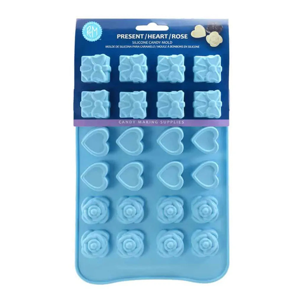 Chocolate Mold Present Heart Rose