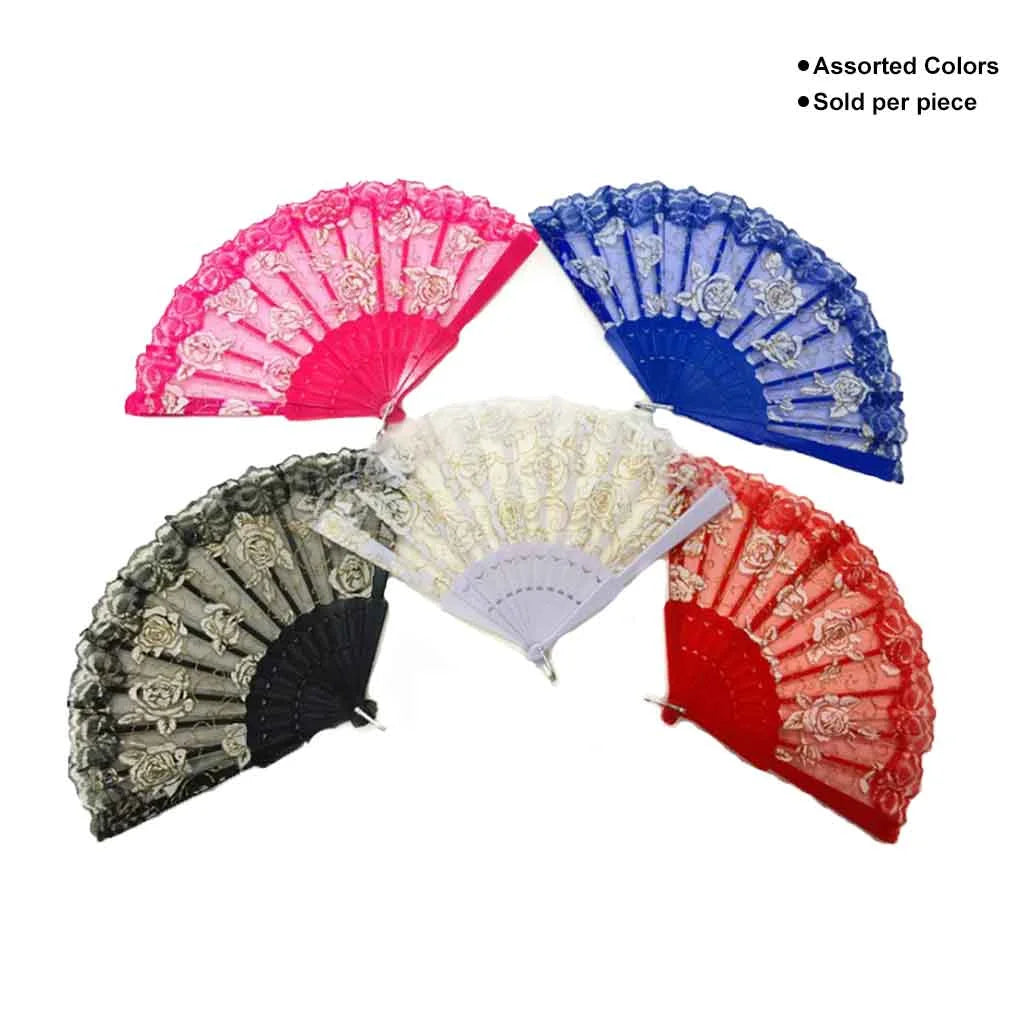 Rose Lace Fan