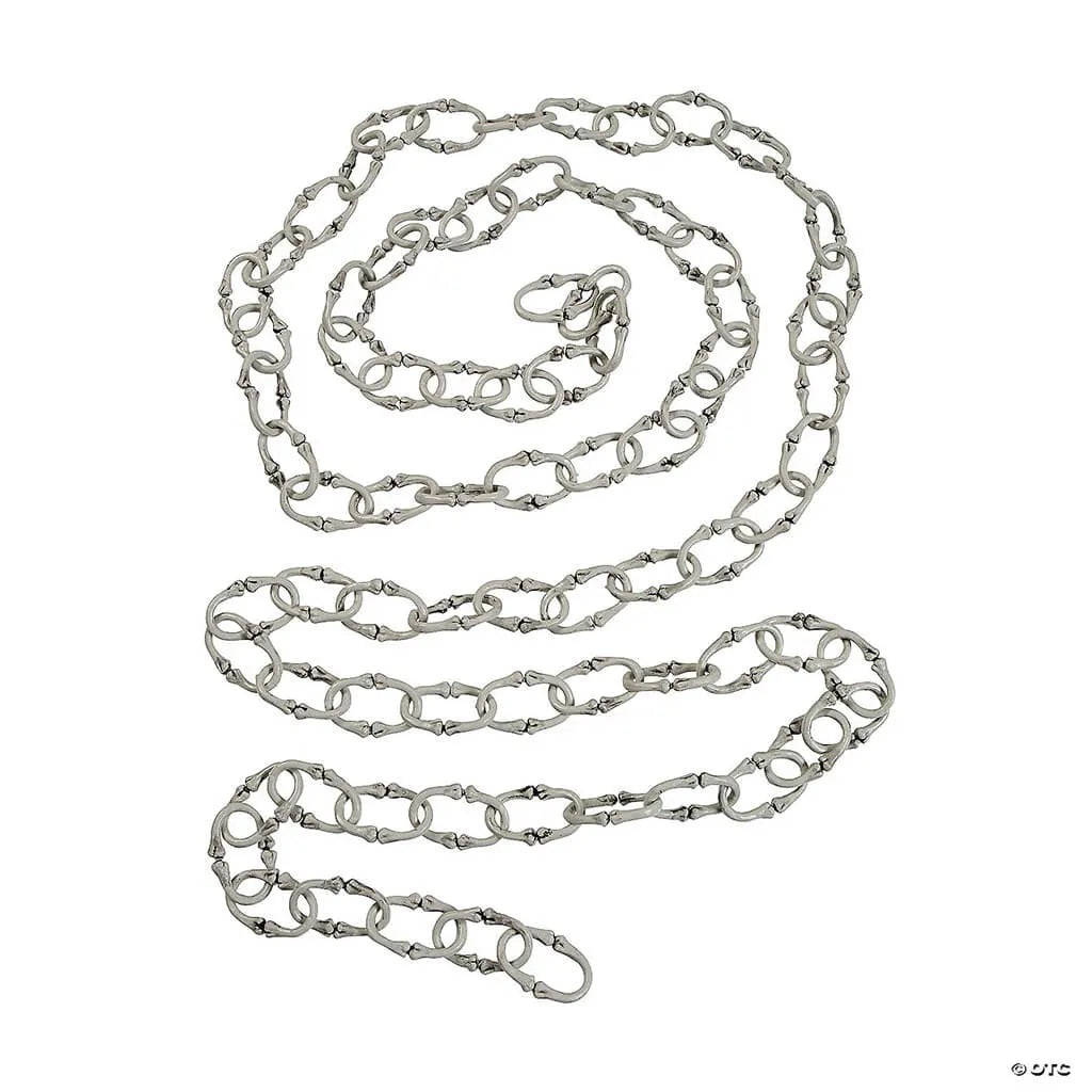 Grey Plastic Bone Link Chain, 12ft