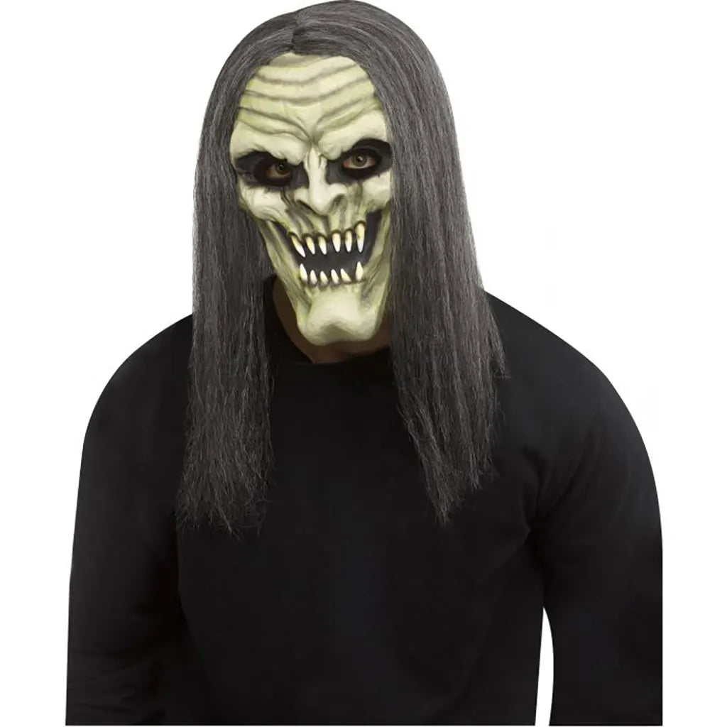 Demon Vampire Mask Grey