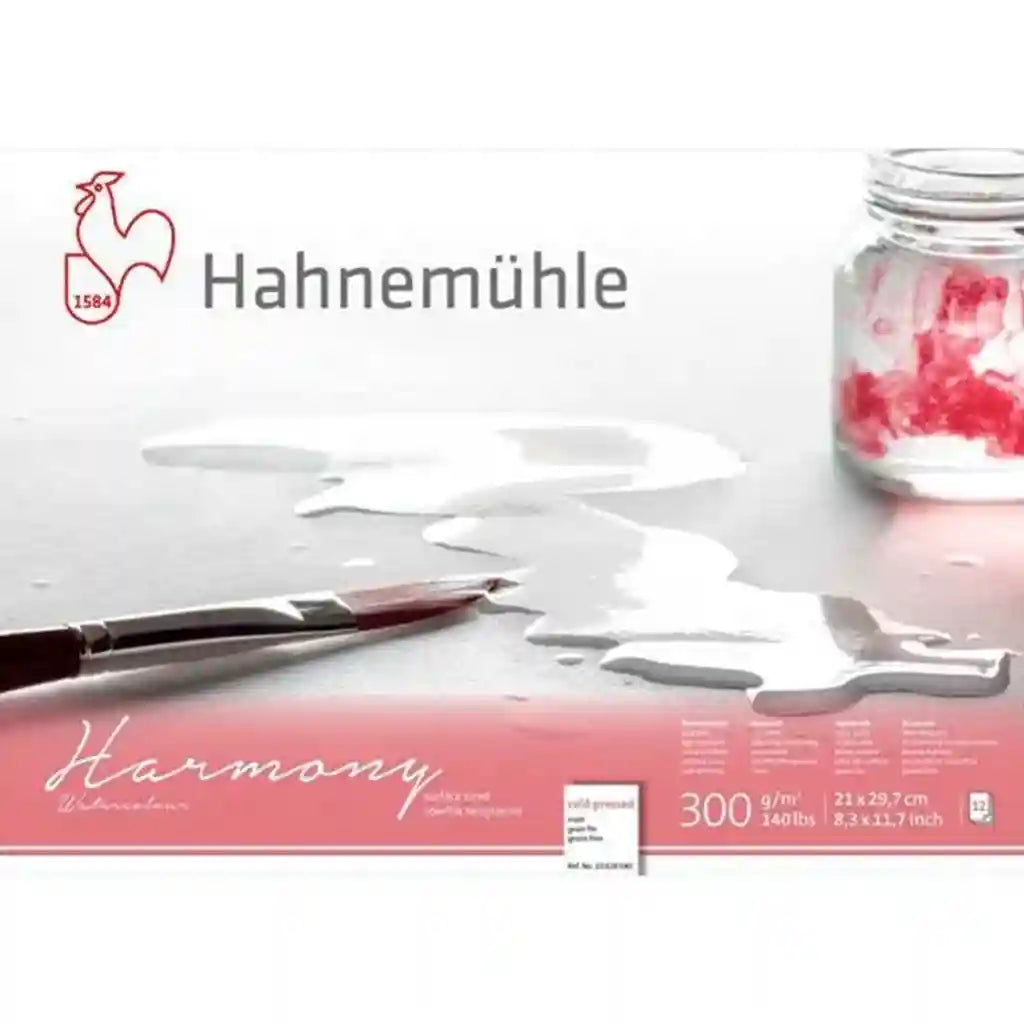 Harmony Watercolour, 300Gsm  Cold Pressed, A4, 12 Sheets/Block