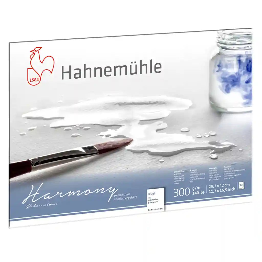 Harmony Watercolour, 300Gsm, Rough A3, 4-Side Glued, 12Sheets/Block