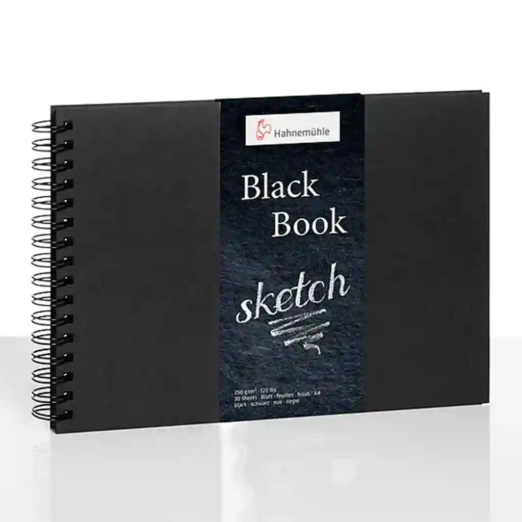 Sketchbook "Blackbook" 10 St 250Gsm, Din A 4 Landscape, 30 Sheets