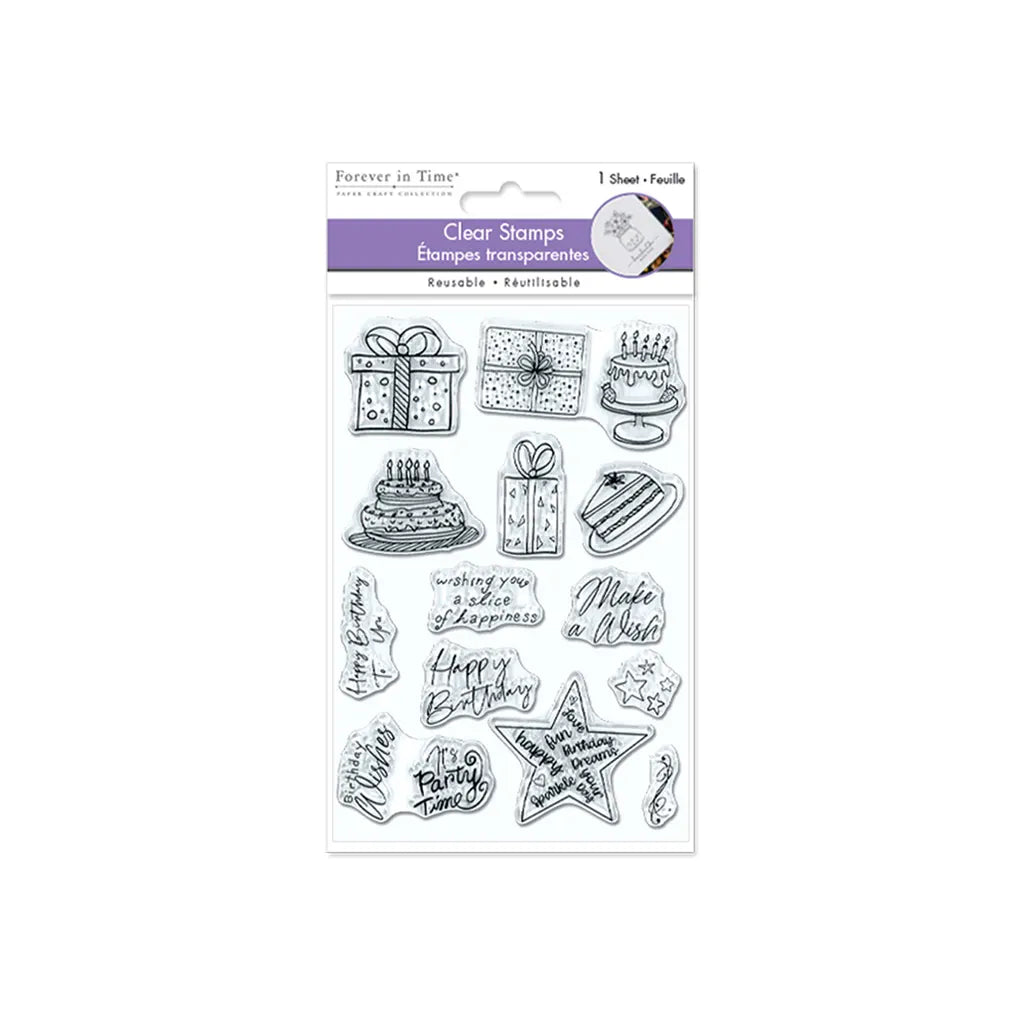 Clear Stamps: 4.3"x6.3" Reusable 02) Make A Wish