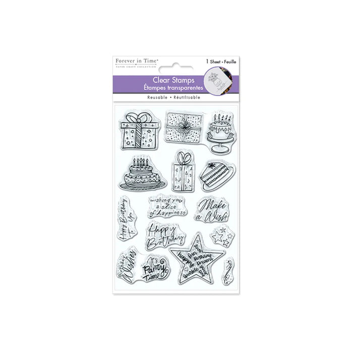 Clear Stamps: 4.3"x6.3" Reusable 02) Make A Wish