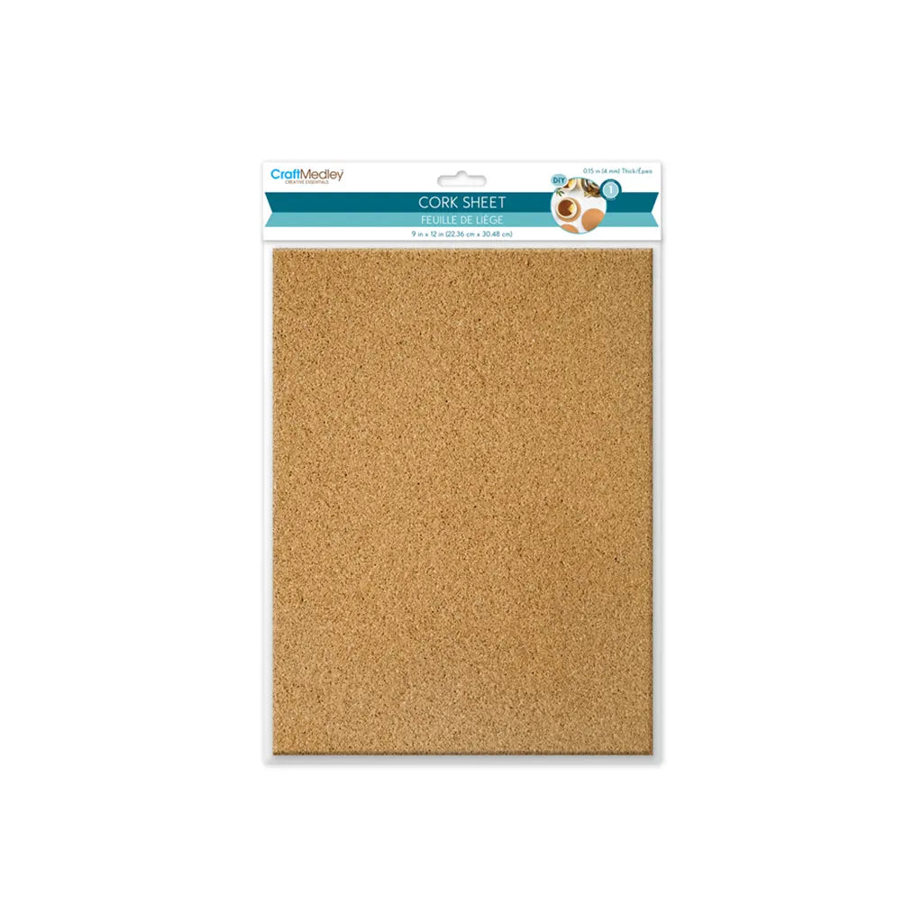 Craft Medley: 9"x12" Cork Sheet DIY 4mm Thick