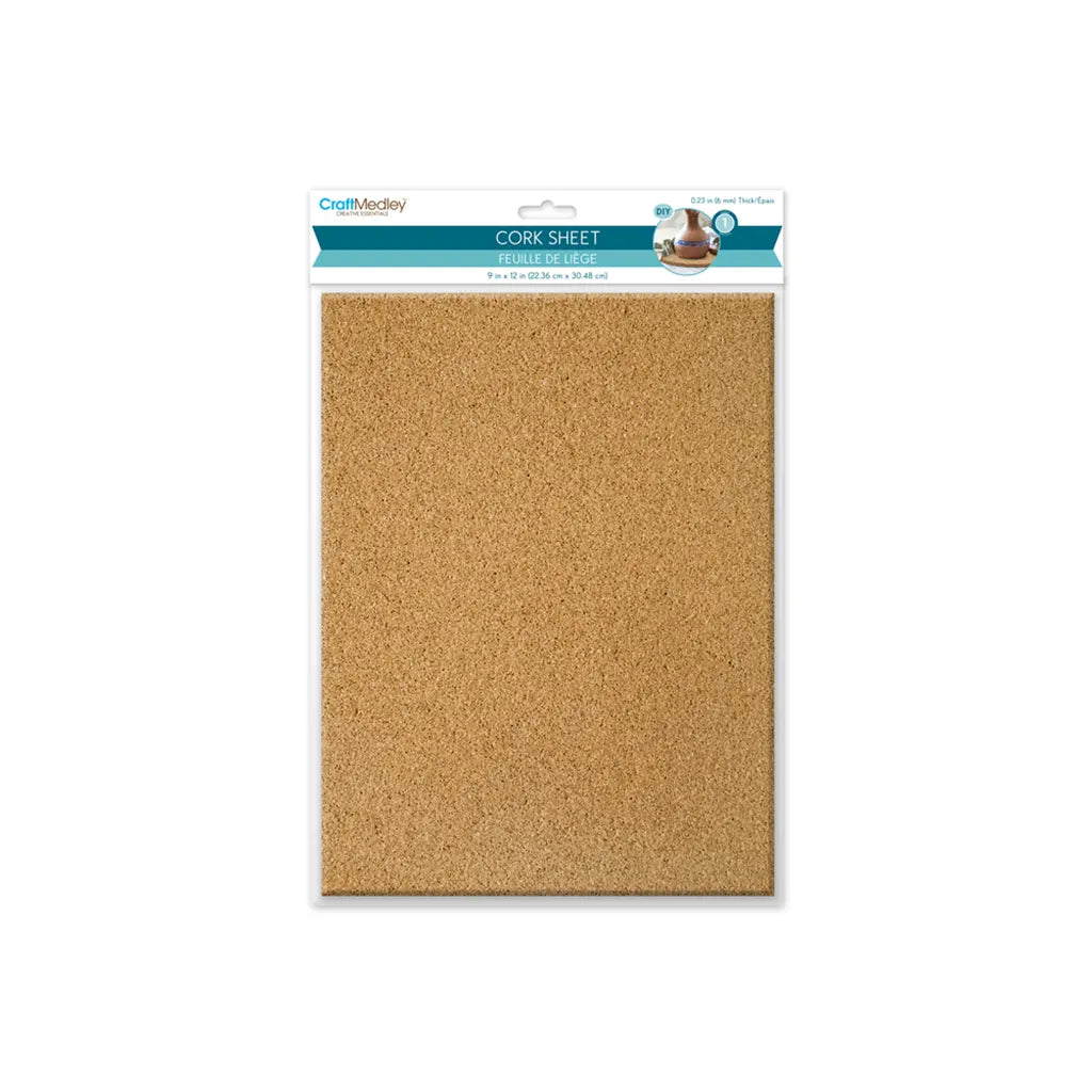 Craft Medley: 9"x12" Cork Sheet DIY 6mm Thick