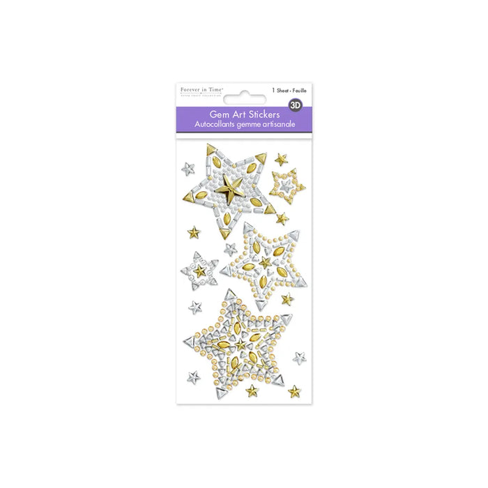 Paper Craft Sticker: 7.9"x3.9" Gem Art Star