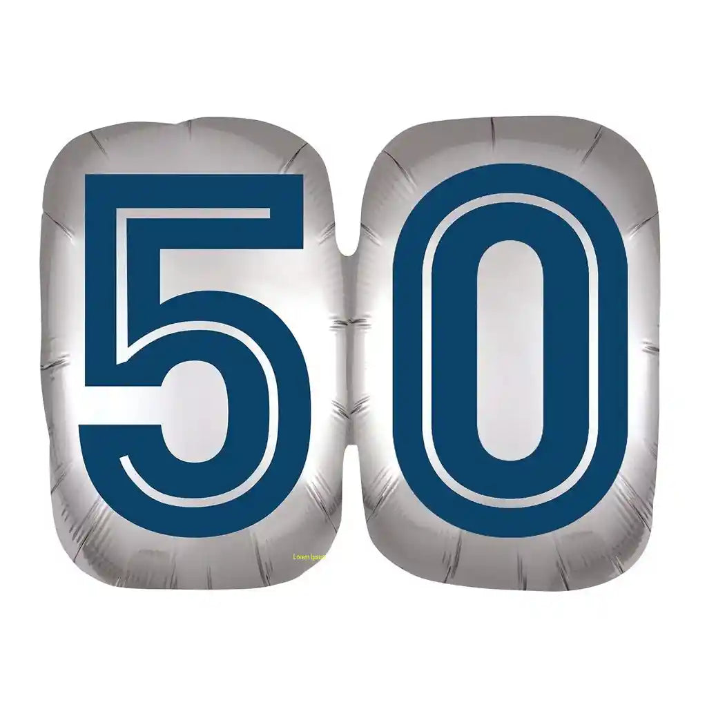 Happy Birthday Man 50 Super Shape Balloon, 25in