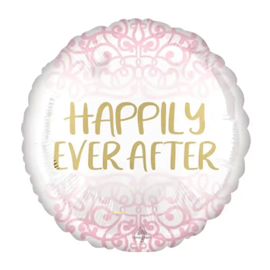 Happily Ever After Flourish Foil Balloon, 18in