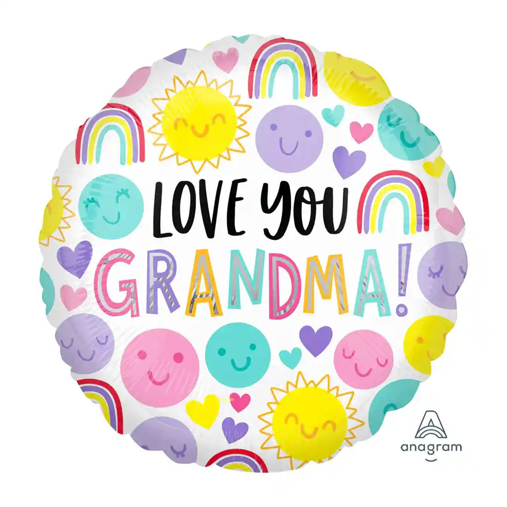 Love You Grandma Foil Balloon, 18in