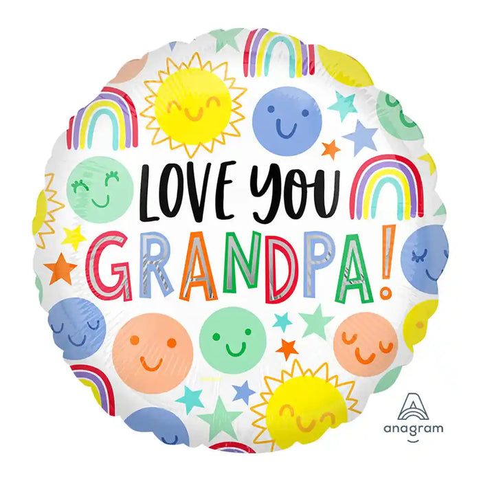 Love You Grandpa Foil Balloon, 18in