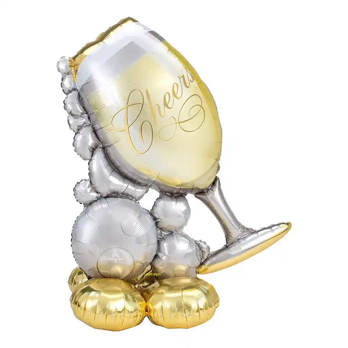 Bubbly Wine Glass Airloonz Balloon, 51in