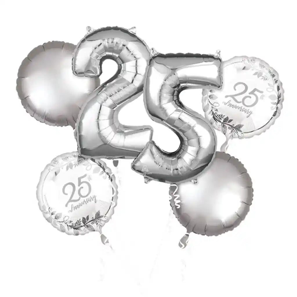 Happy 25th Anniversary Bouquet of Balloons