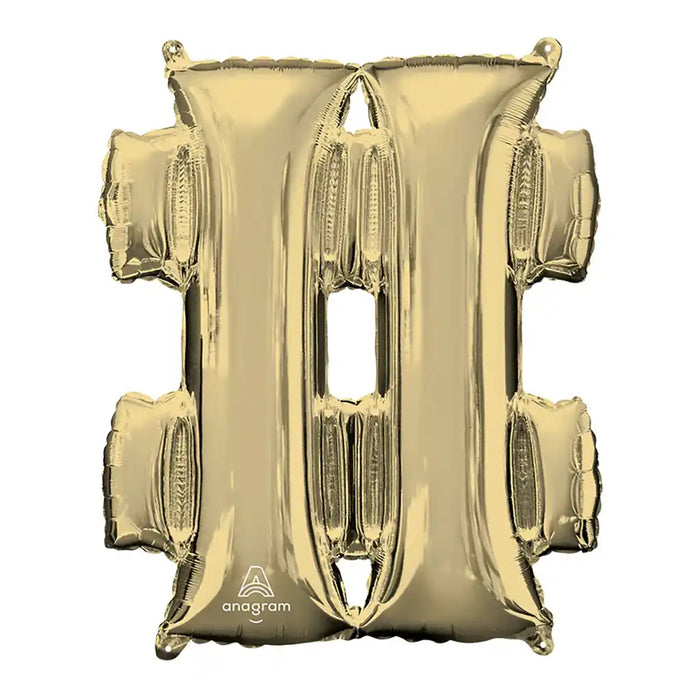 Symbol # Hash Tag Sign White Gold, 34in