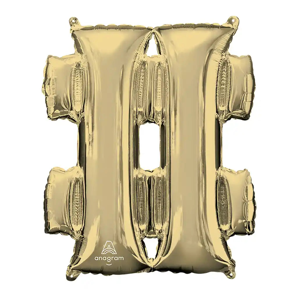 Symbol # Hash Tag Sign White Gold, 34in