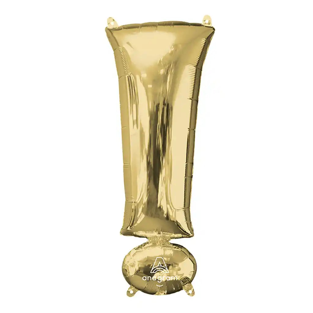 Symbol ! Exclamation Point White Gold, 34in