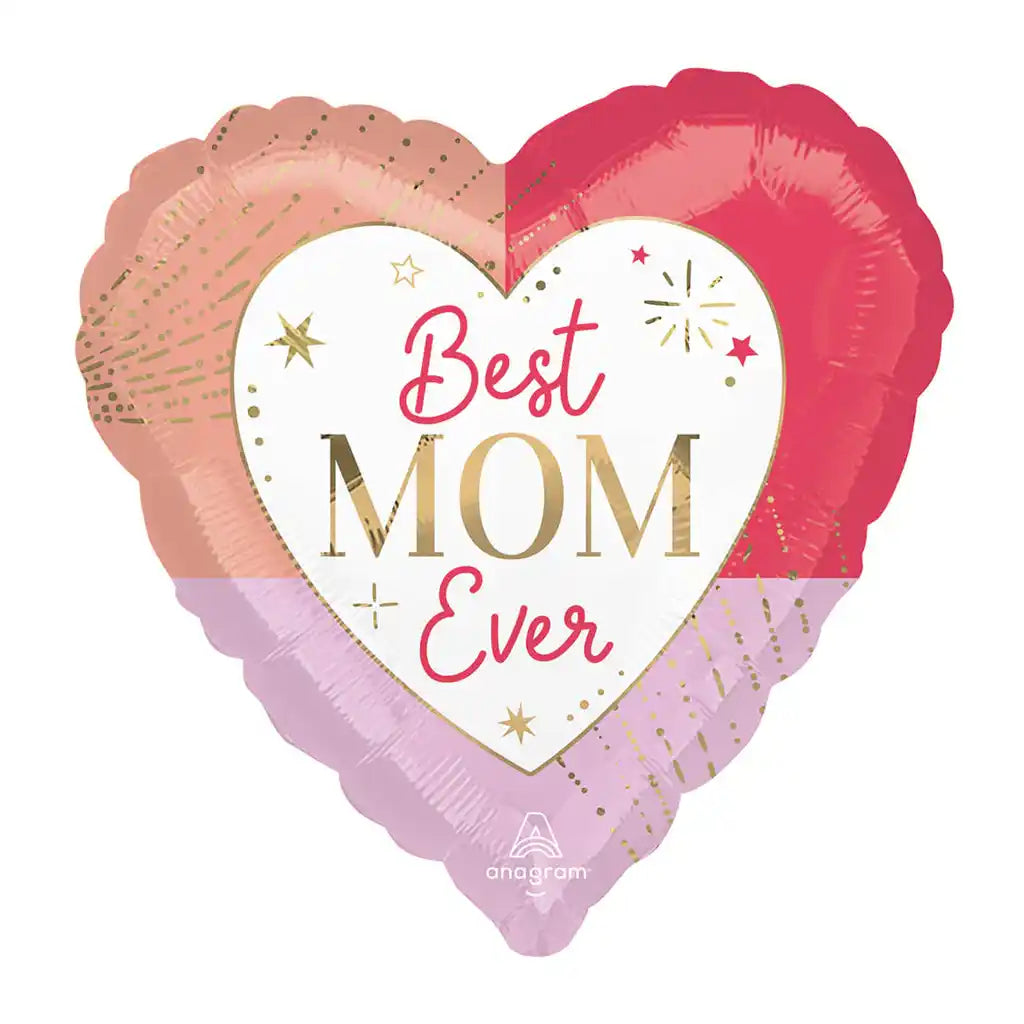 Colorful Best Mom Ever Foil Balloon, 18in