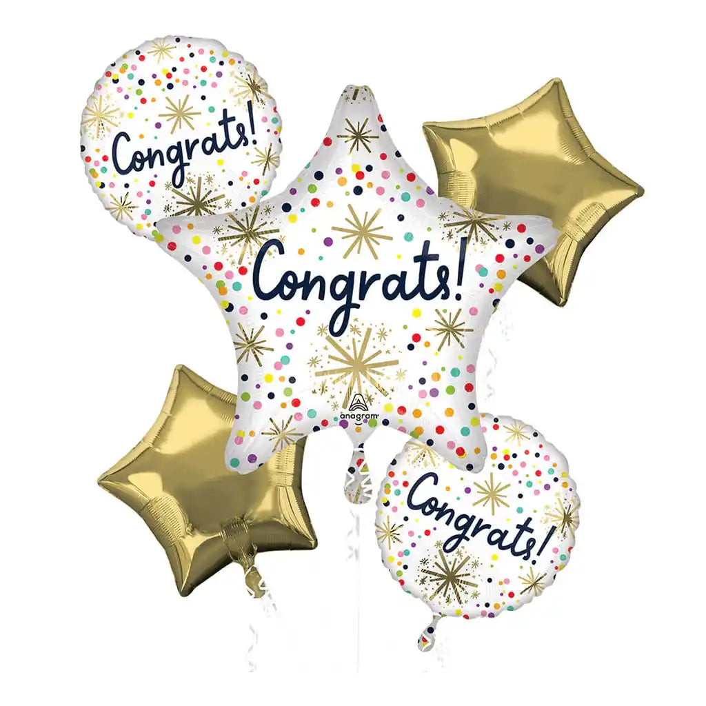 Confetti Sprinkle Congrats Bouquet of Balloons