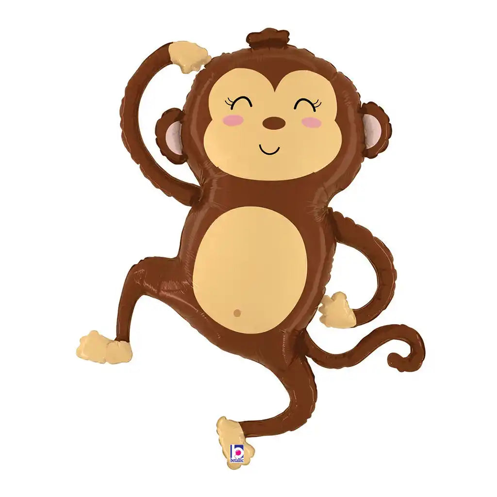 Jungle Monkey Shape Foil Balloon, 41in