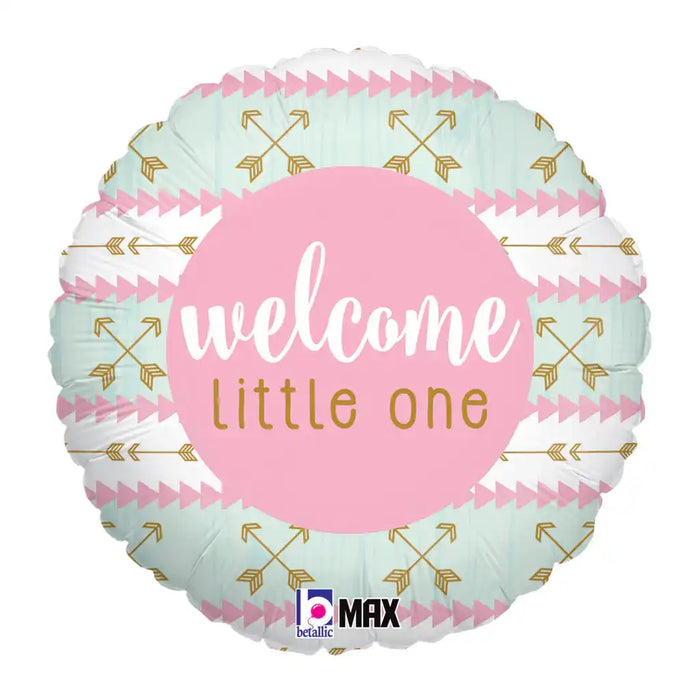 Welcome Little One Pink Foil Balloon, 18in