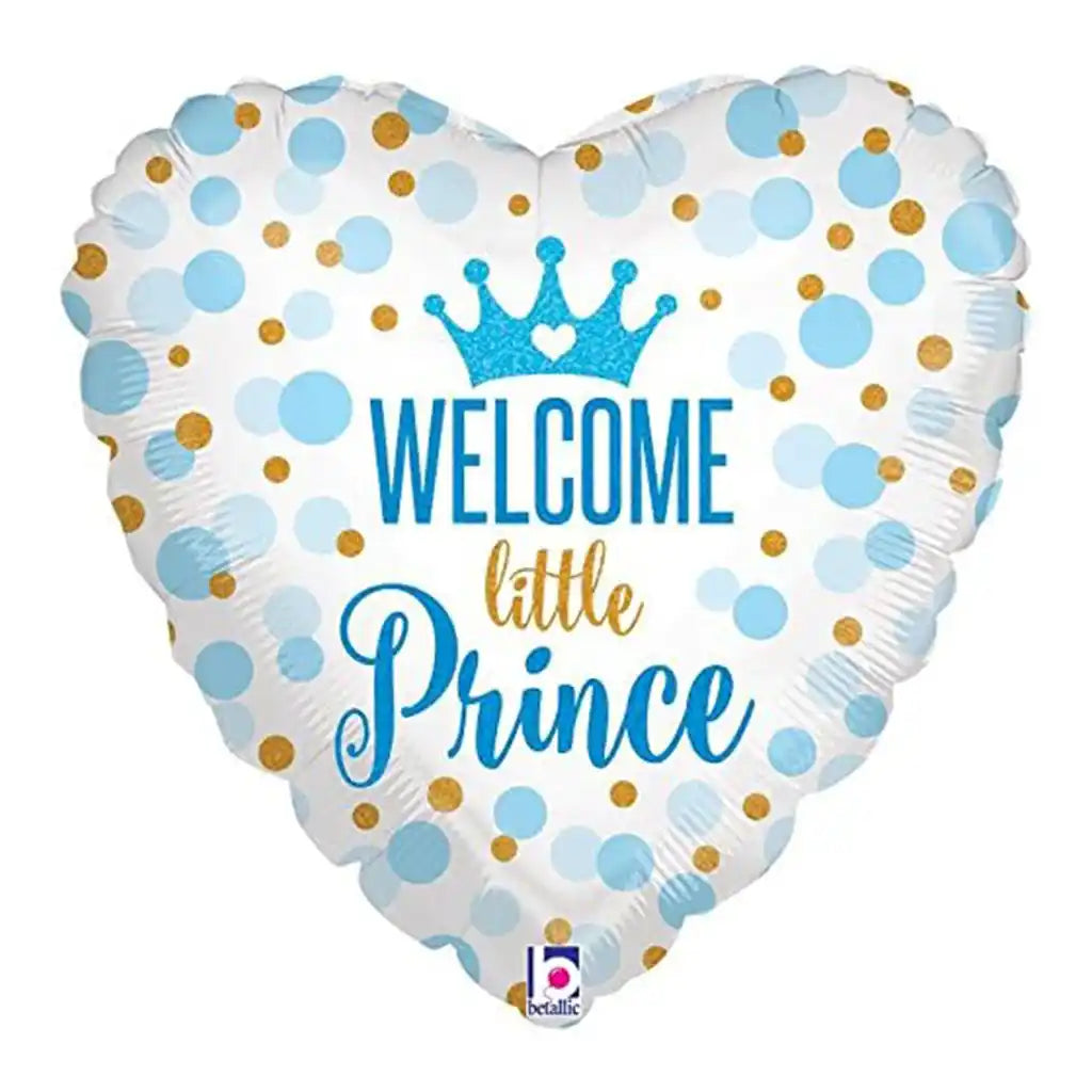 Glitter Baby Prince Foil Balloon, 18in
