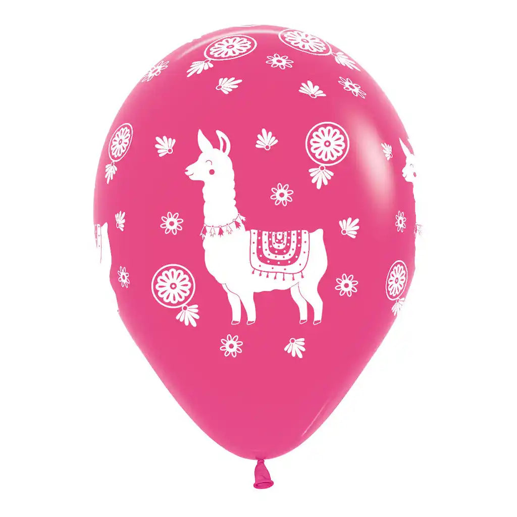 Llama All Over Latex Balloon, 11in