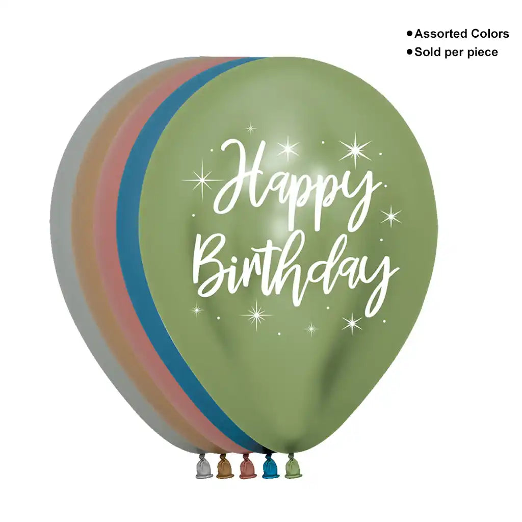 Happy Birthday Reflex Latex Balloon, 11in