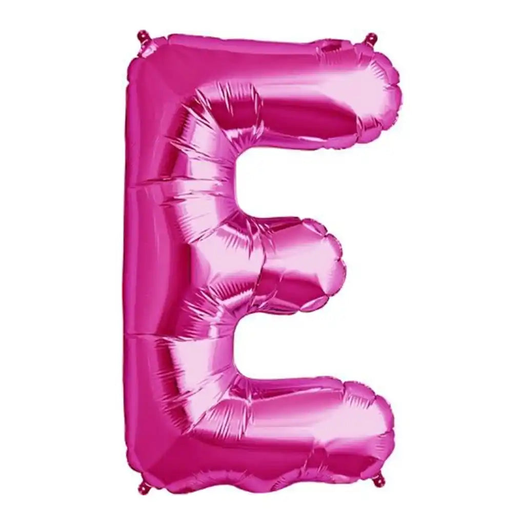 Letter E Magenta Foil Balloon, 34in