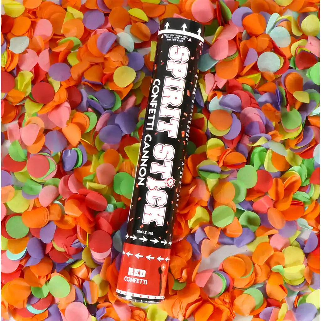 Confetti Spirit Stick Cannon Red, 12in