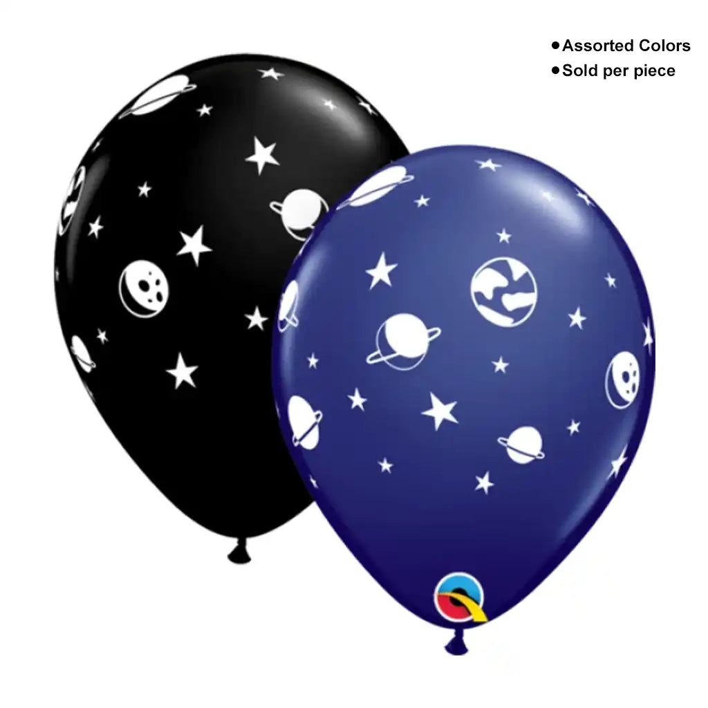 Navy &amp; Onyx Black Celestial Fun Latex Balloon, 11in