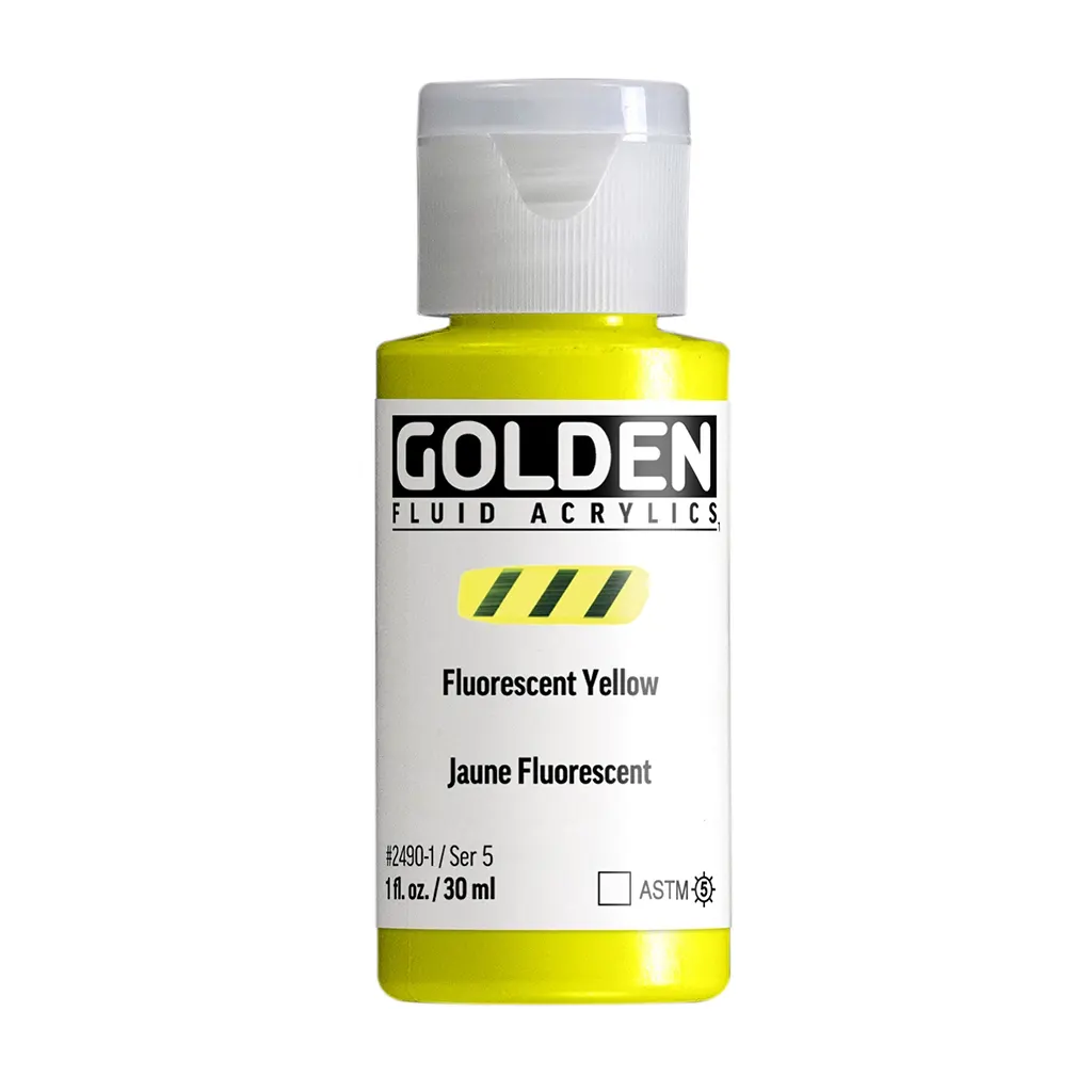 Golden Fluid Acrylic 1oz Fluorescent Yellow S5