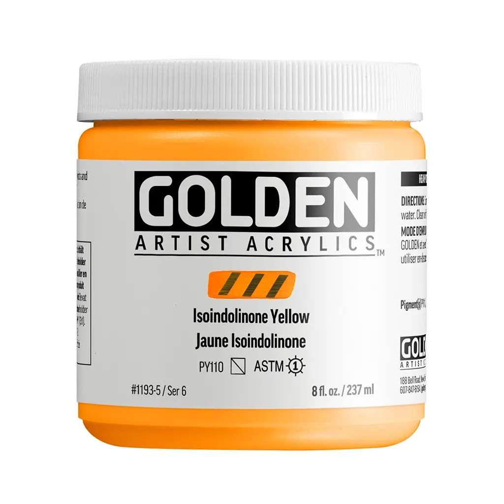 Golden Heavy Body Acrylic 8oz Isoindolinone Yellow S6