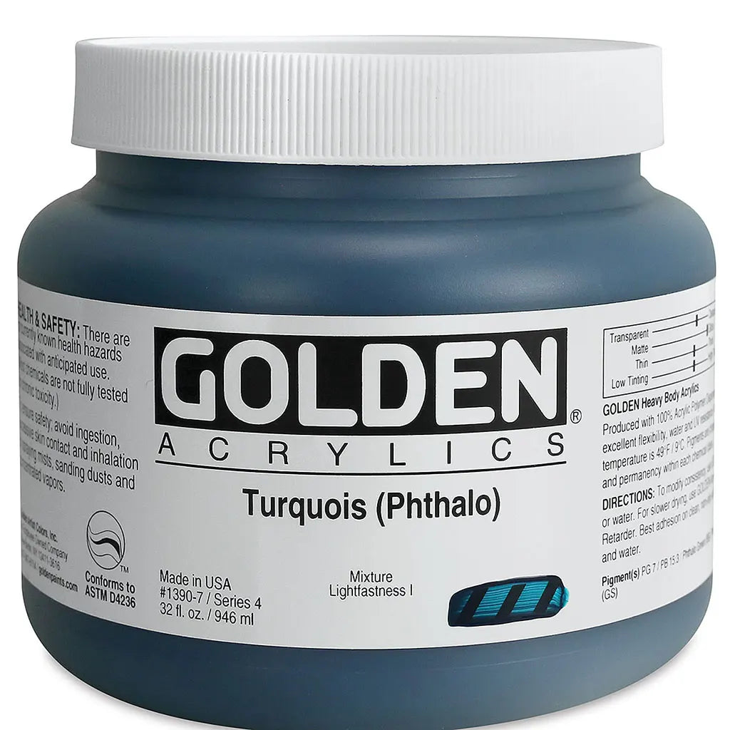 Heavy Body Acrylic SR4 32oz, Turquoise (Phthalo)