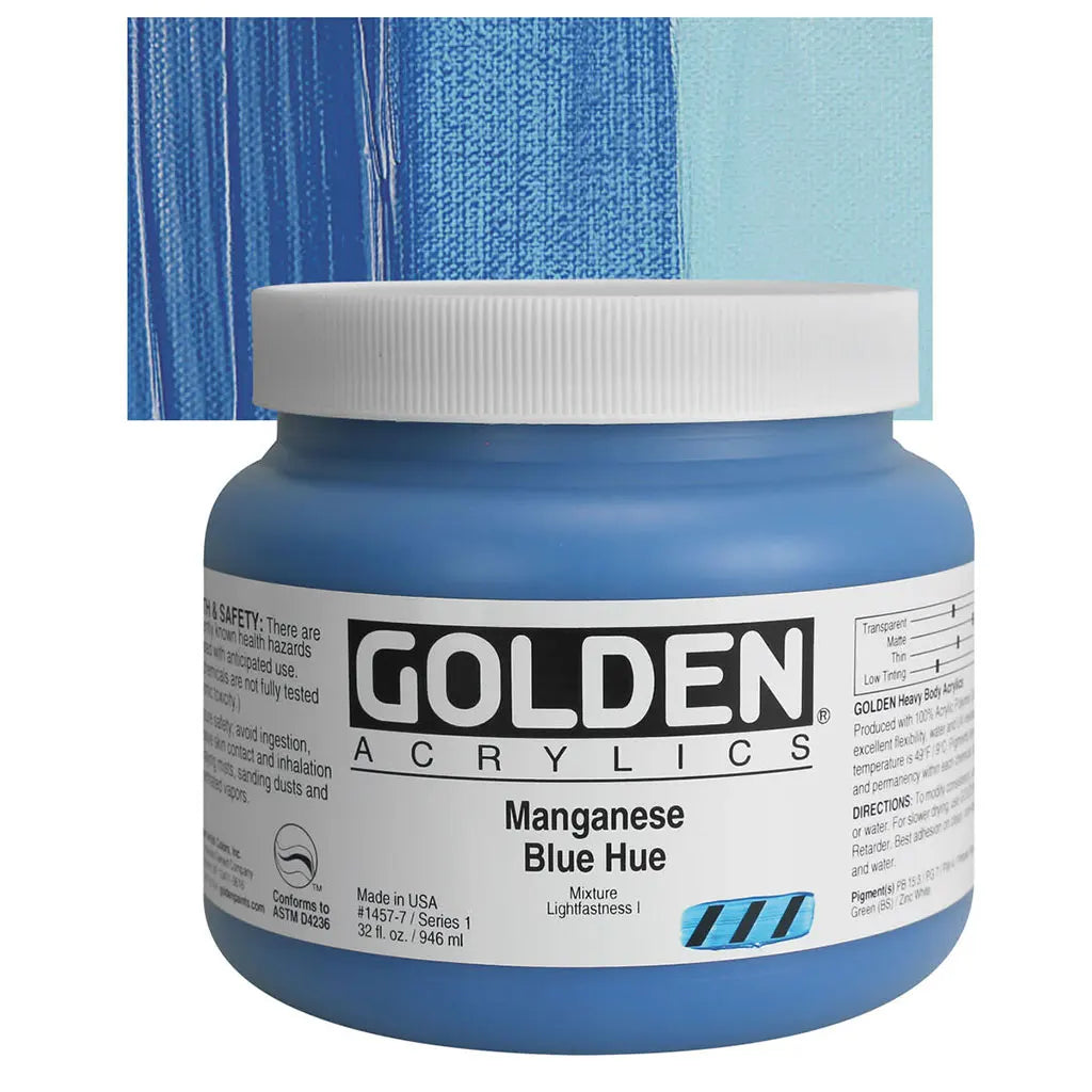 Heavy Body Acrylic SR1 32oz, Manganese Blue Hue