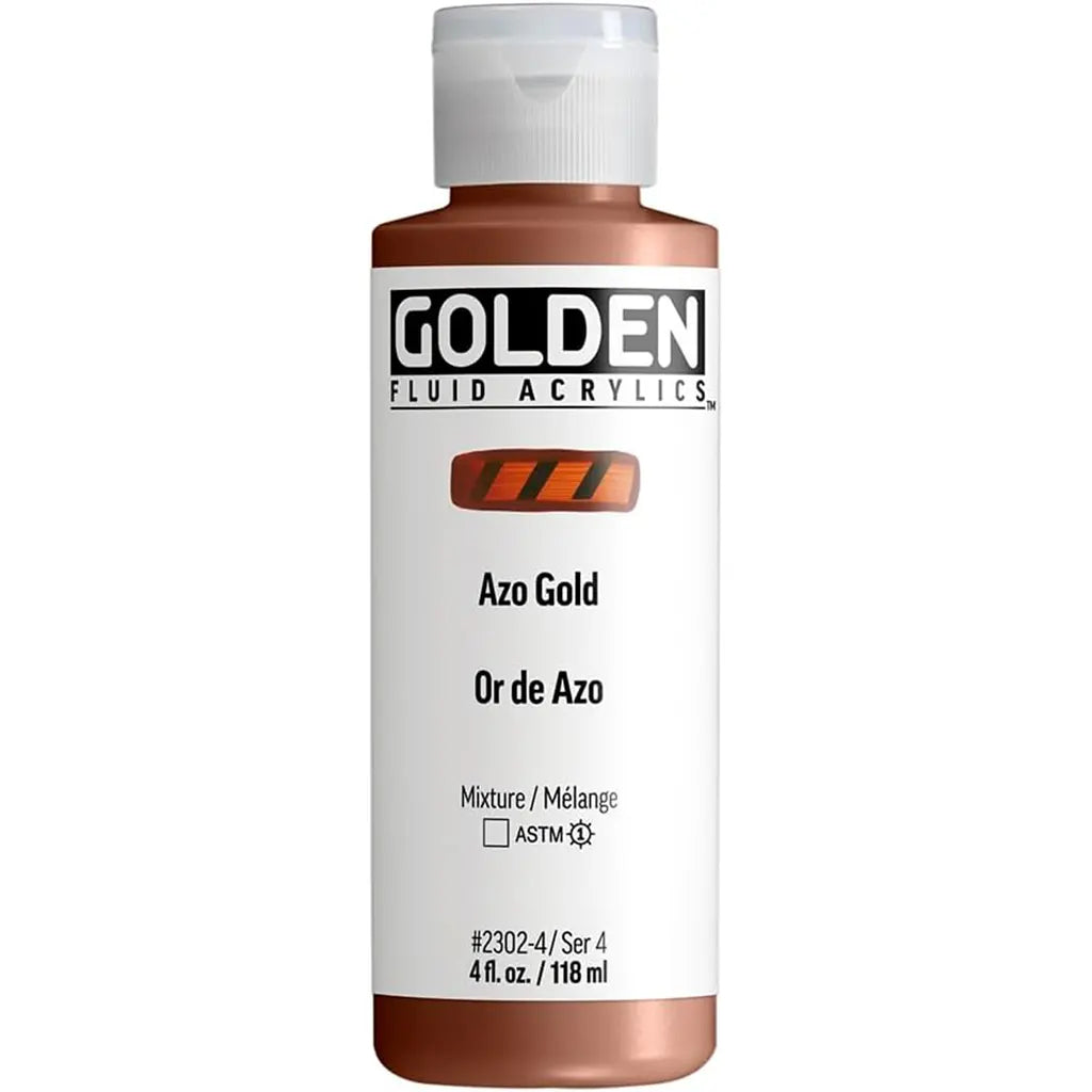 Golden Fluid Acrylic 4oz Azo Gold S4