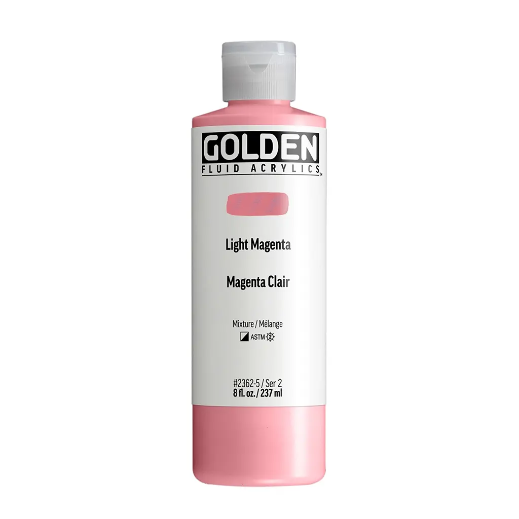 Golden Fluid Acrylic 8oz Light Magenta S2