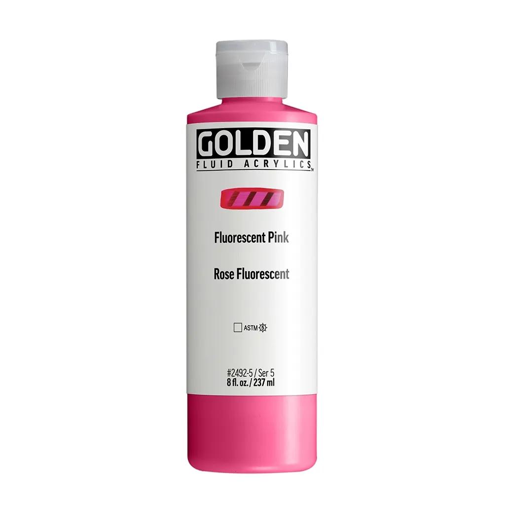 Golden Fluid Acrylic 8oz Fluorescent Pink S5