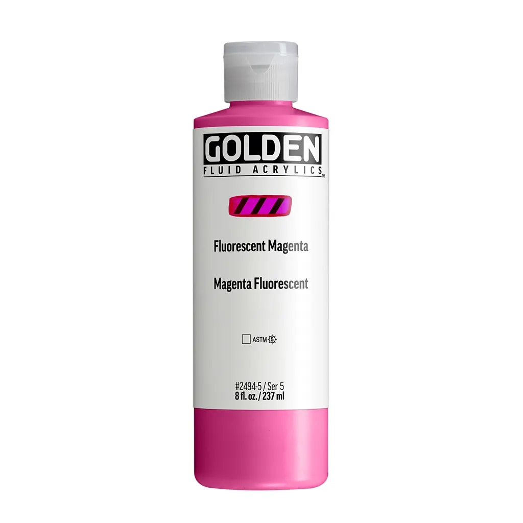 Golden Fluid Acrylic 8oz Fluorescent Magenta S5